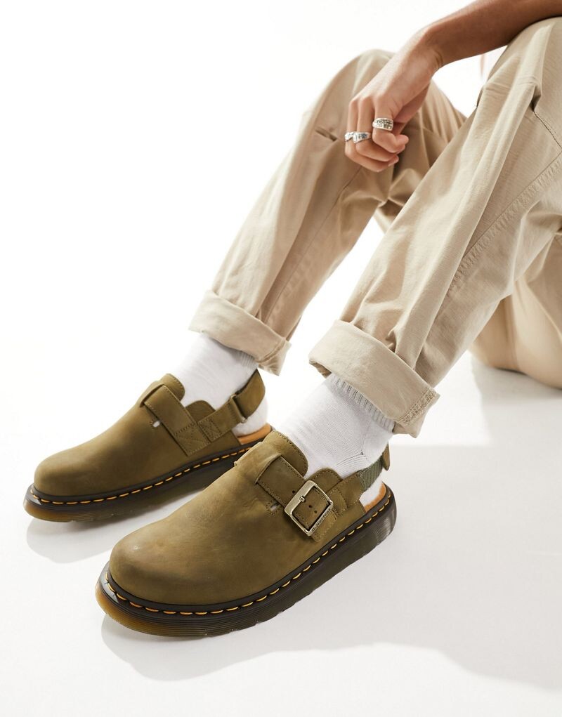 

Мюли Dr Martens Jorge II из замши цвета хаки