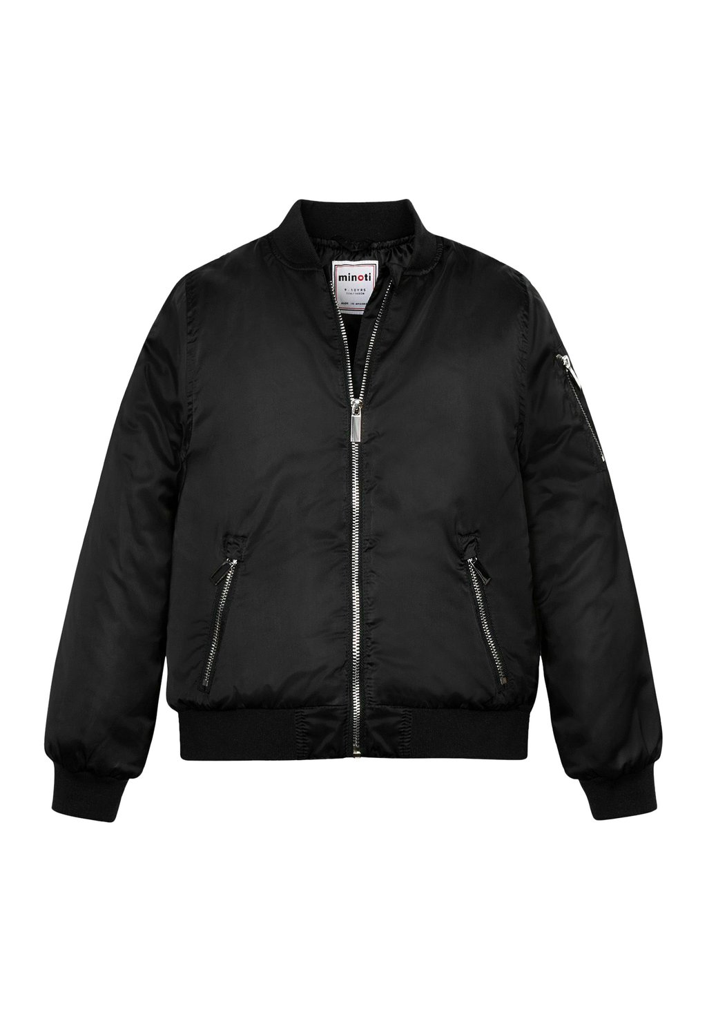 Легкая куртка SATIN BOMBER MINOTI, цвет black