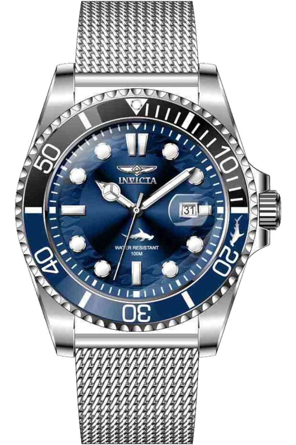 

Часы pro дайвер 47173 43 мм Invicta, серебряный