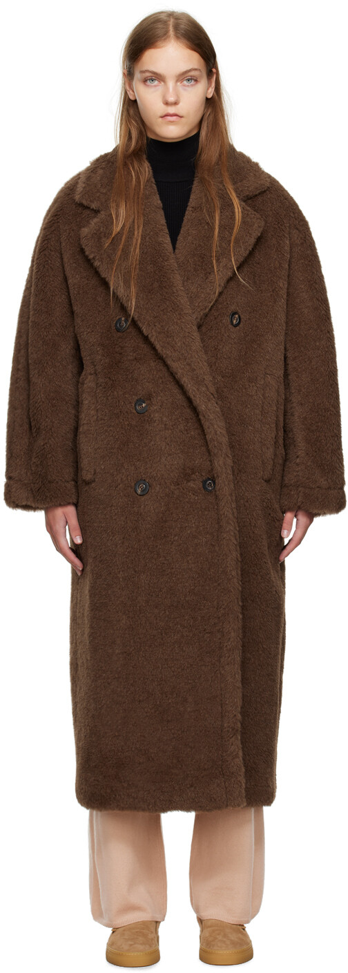 

Коричневое пальто Teddy Bear Max Mara, цвет Brown