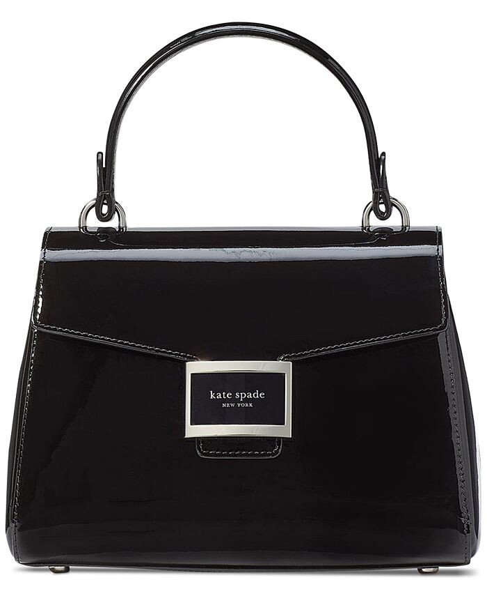 

Маленькая ручка Katy из лакированной кожи сверху kate spade new york, черный