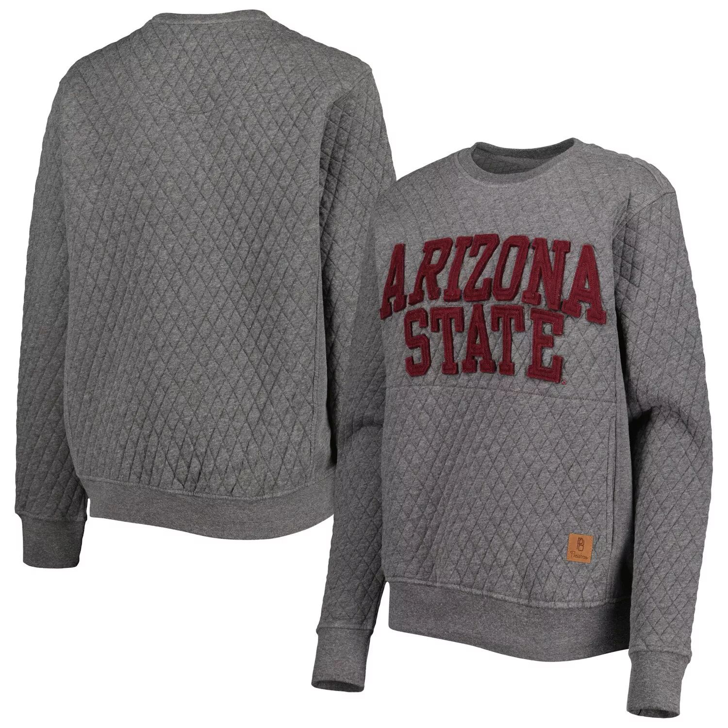 

Женский стеганый пуловер Pressbox Heather Charcoal Arizona State Sun Devils Moose