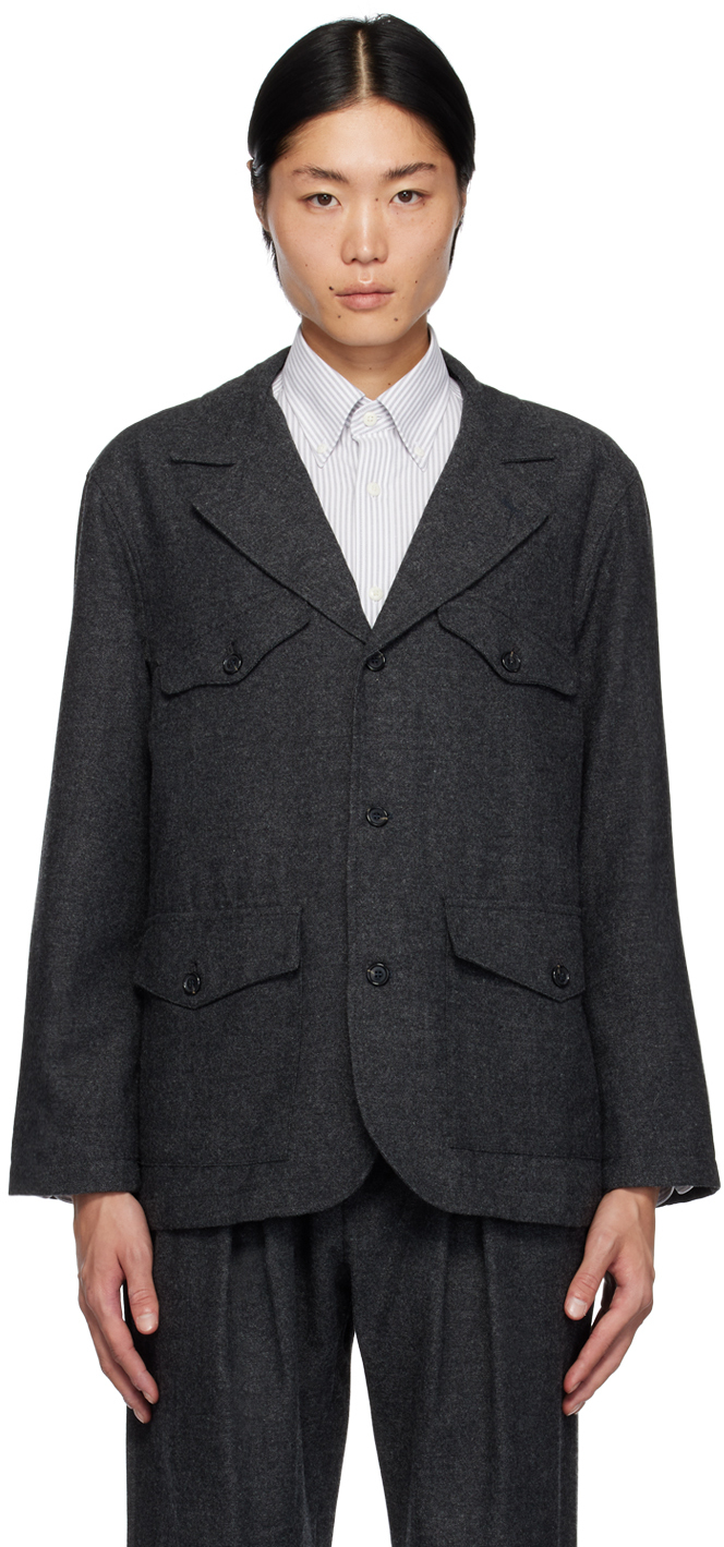 Серый охотничий пиджак Uniform Bridge пиджак из смесовой шерсти uniqlo темно серый