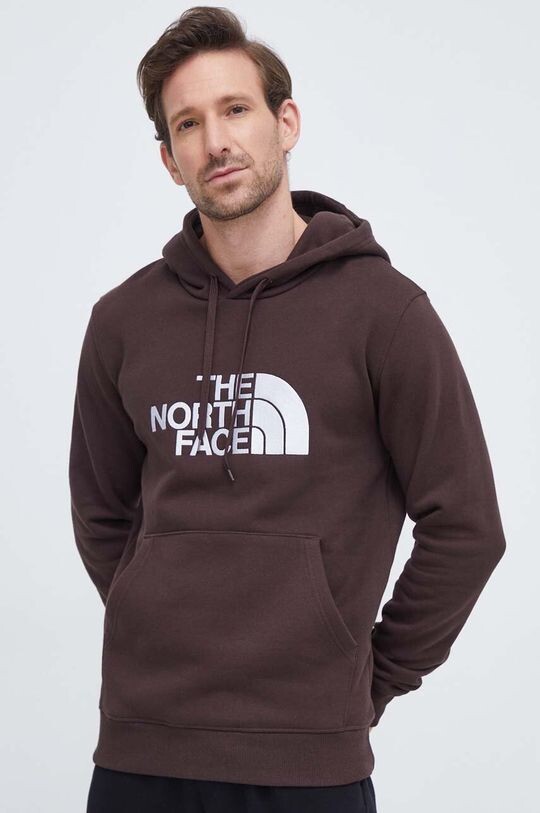 

Хлопковая толстовка Drew Peak Hoodie The North Face, коричневый