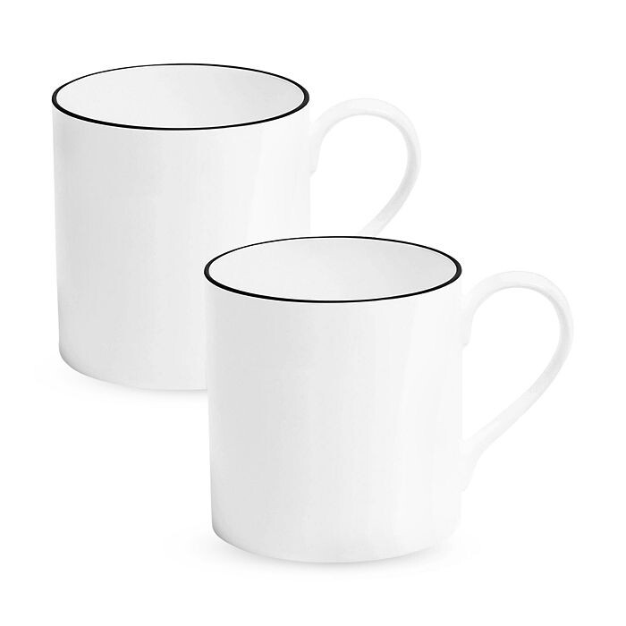 

Большая кружка Richard Brendon Line, матовый черный, 2 шт