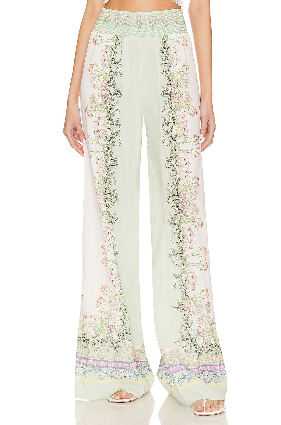 

Брюки Alice + Olivia Alabama Palazzo Pan, цвет Floral Fest