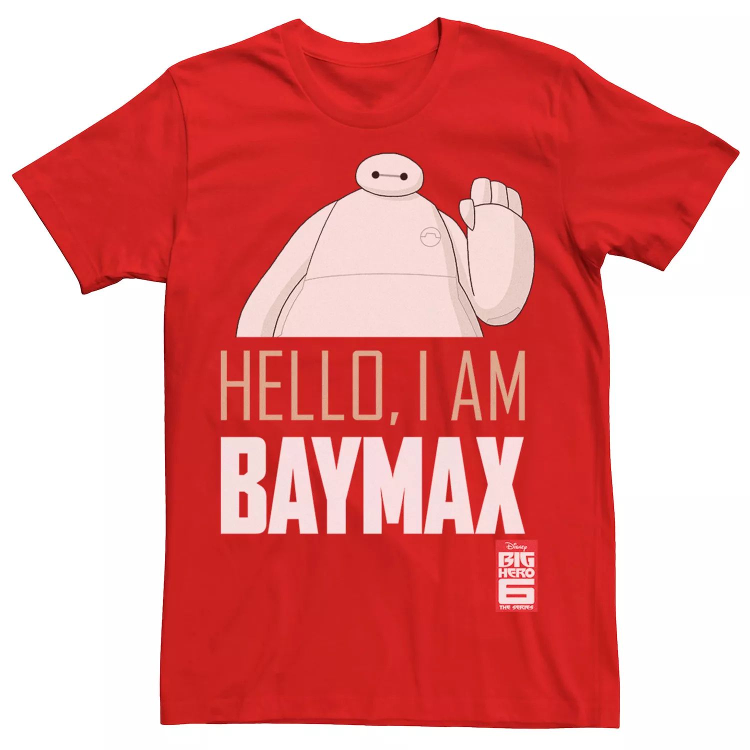 Мужская футболка Baymax Hello из сериала Big Hero 6 Disney
