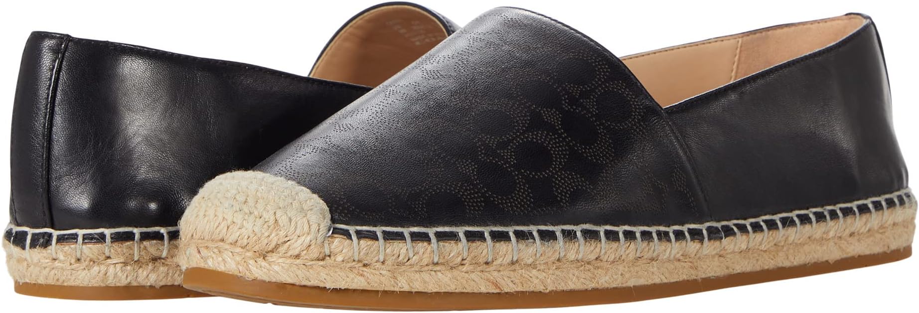 

Лоферы Carley Leather Espadrille COACH, черный