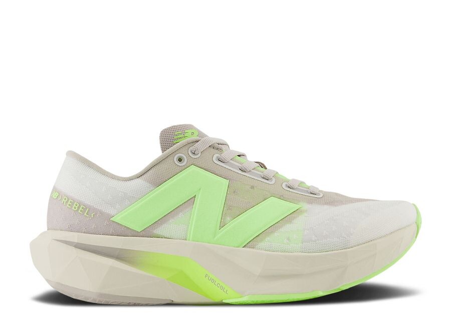 

Кроссовки New Balance New Balance Wmns FuelCell Rebel V4 Wide, цвет Moonrock Bleached Lime Glo