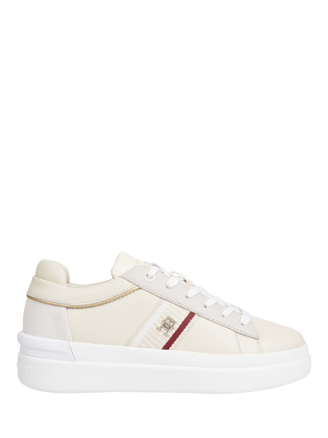 

Кожаные кроссовки Tommy Hilfiger с лямками, сахарный тростник