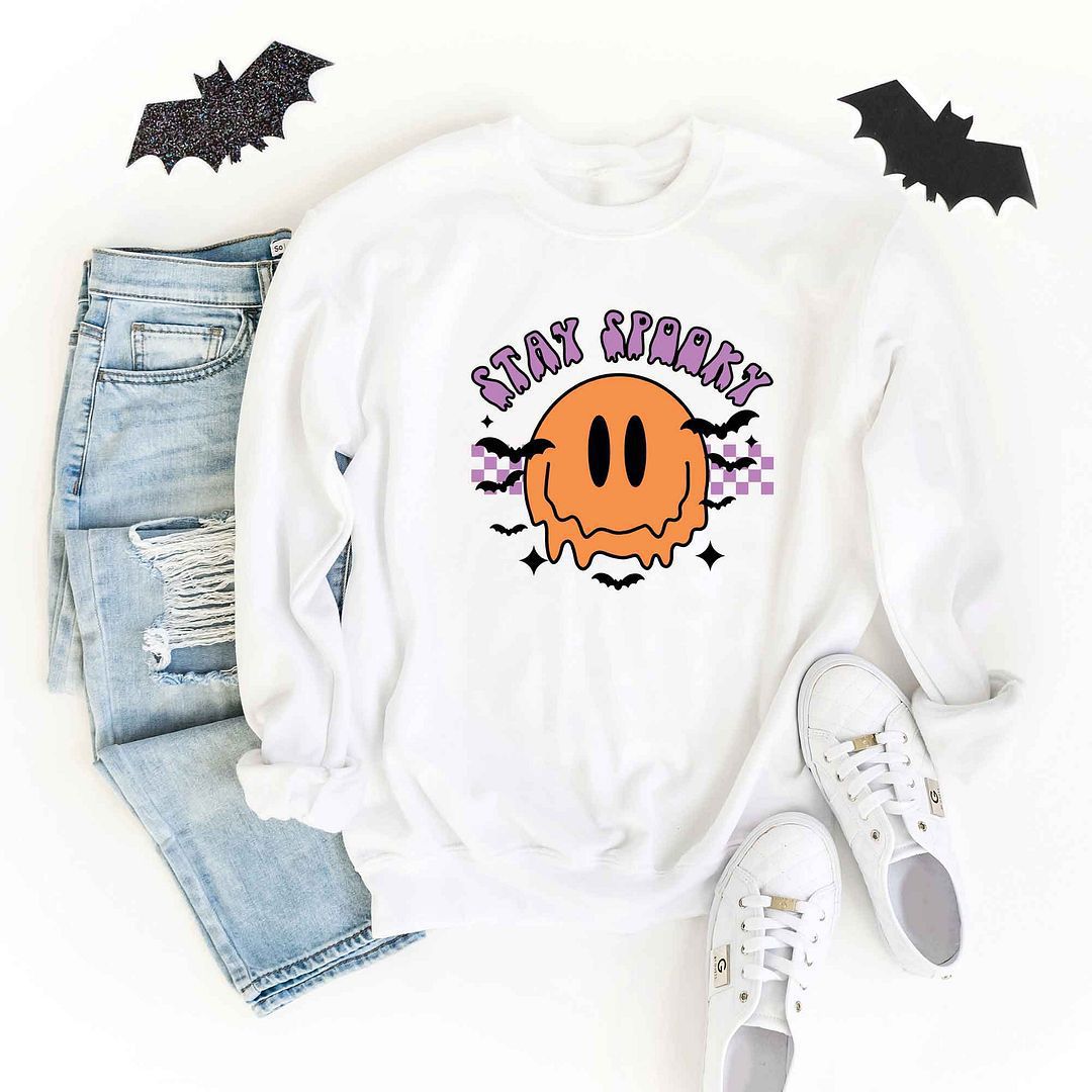 Толстовка Stay Spooky Smiley Bats Simply Sage Market market smiley stay calm