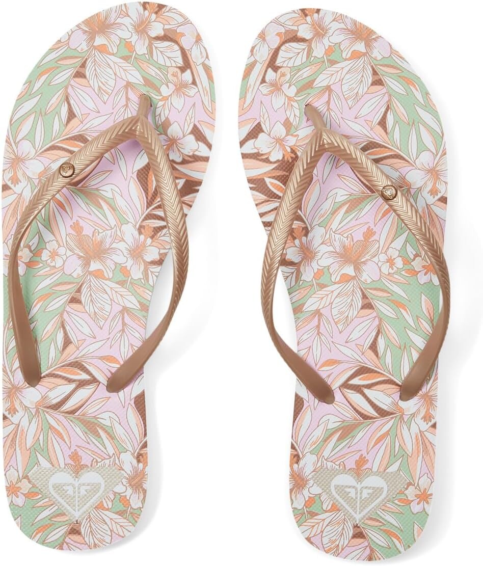

Шлепанцы Bermuda Print Roxy, цвет White/Gold