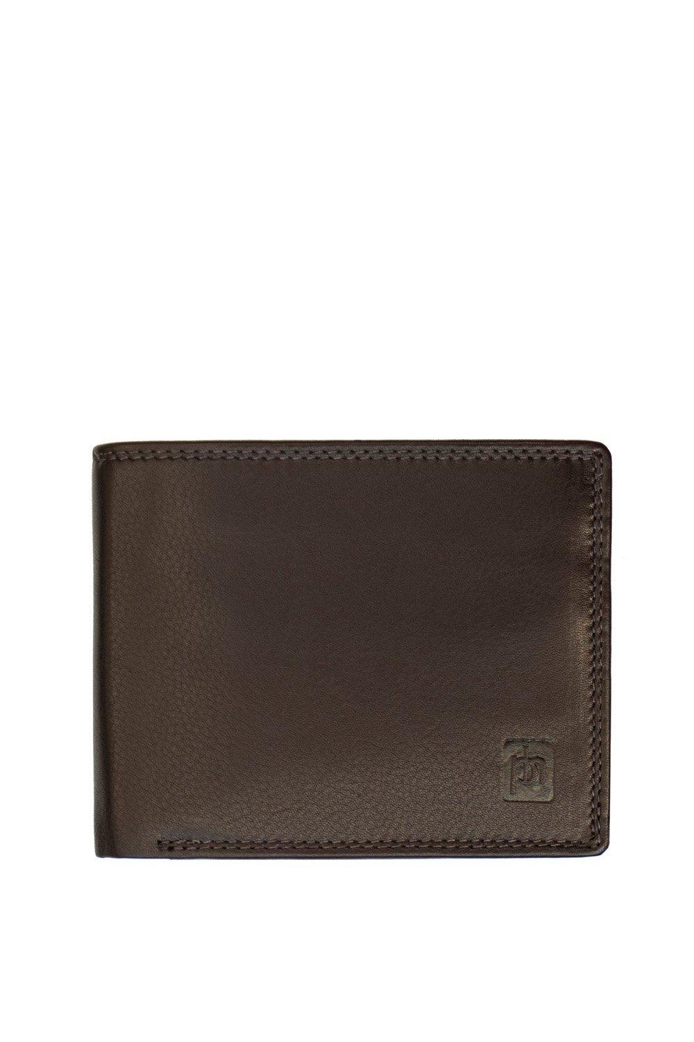 Кожаный кошелек Washington тройного сложения PRIMEHIDE, коричневый