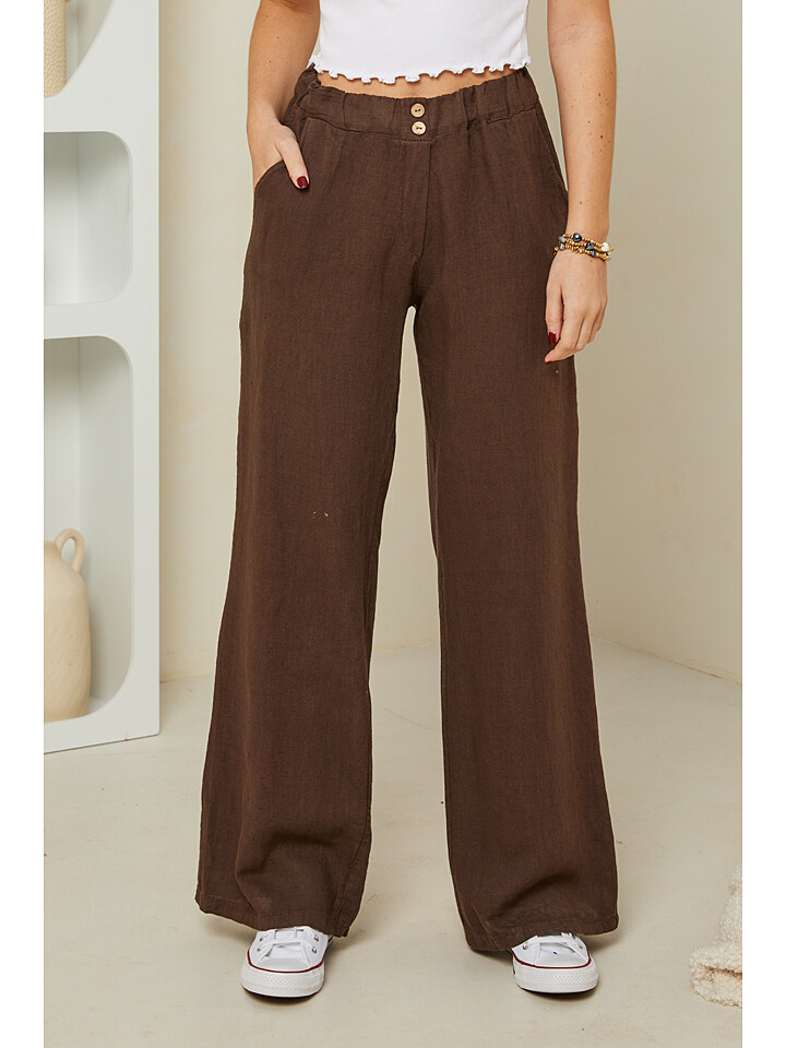 

Брюки Rodier Lin Leinen Hose, коричневый