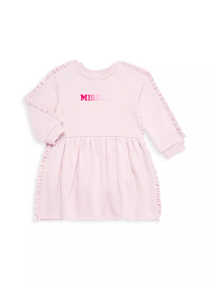

Платье-свитшот с оборками и логотипом для маленьких девочек Missoni, цвет lilac