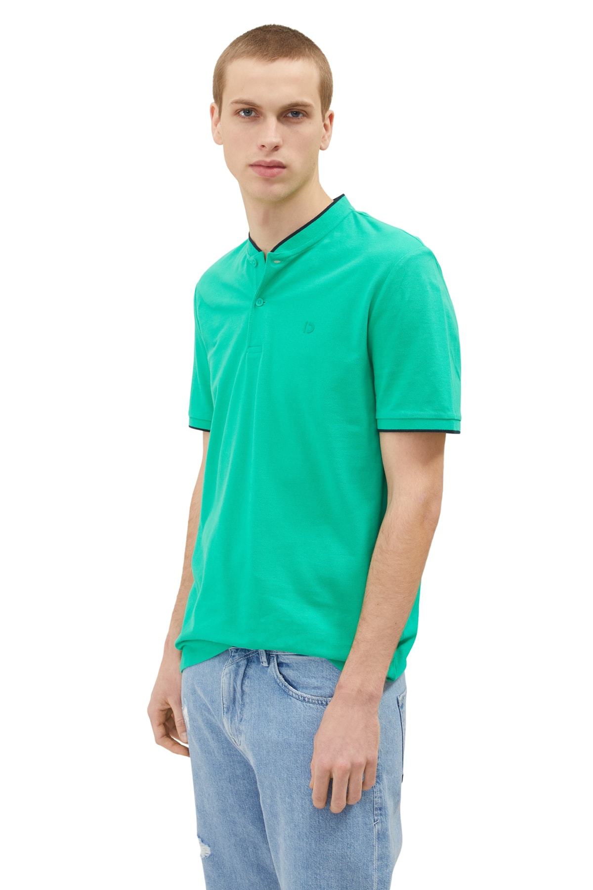 Футболка-поло – зеленая – стандартного кроя Tom Tailor Denim, зеленый пуловер tom tailor размер s зеленый