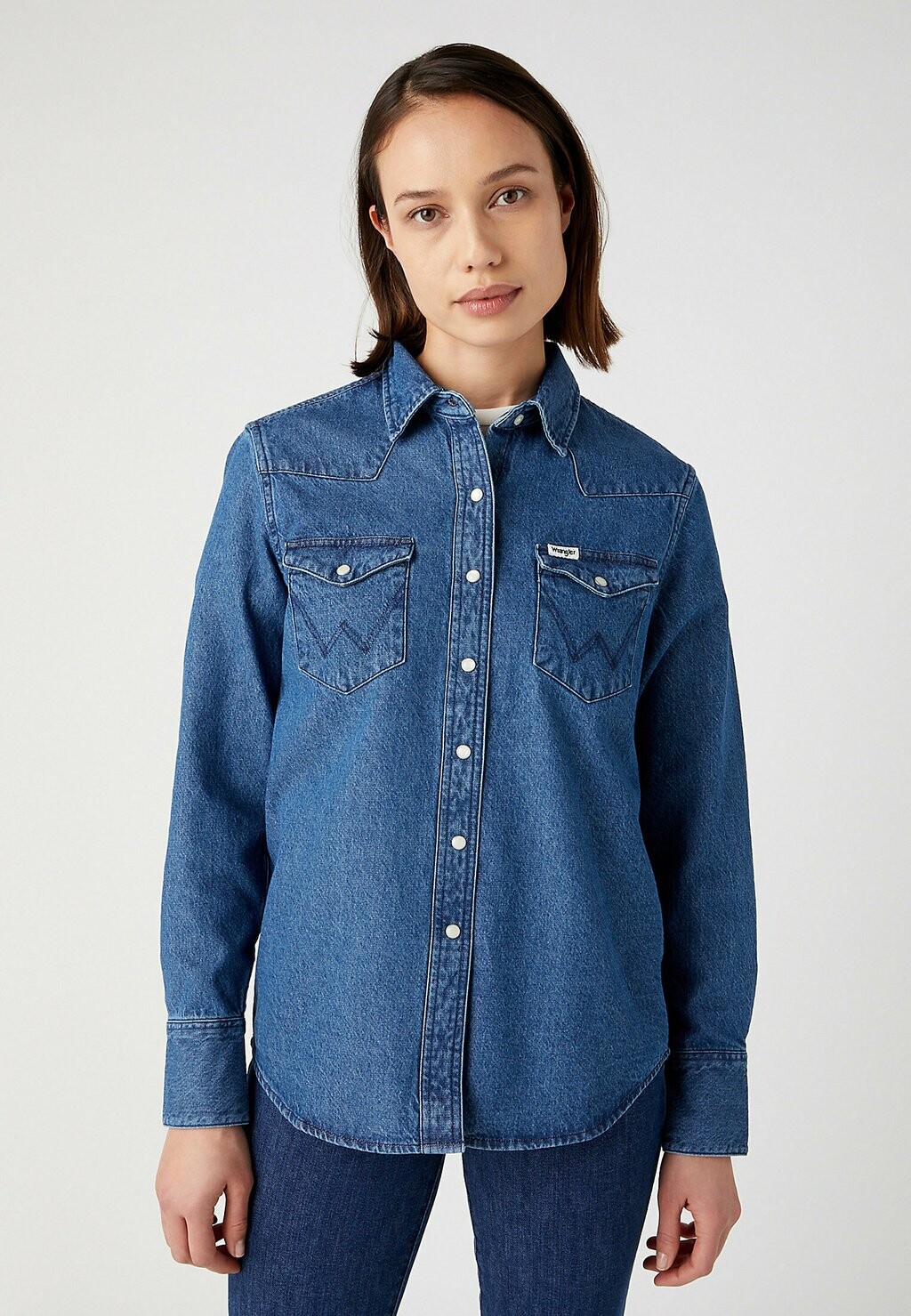

Рубашка Wrangler с карманами на груди, синий