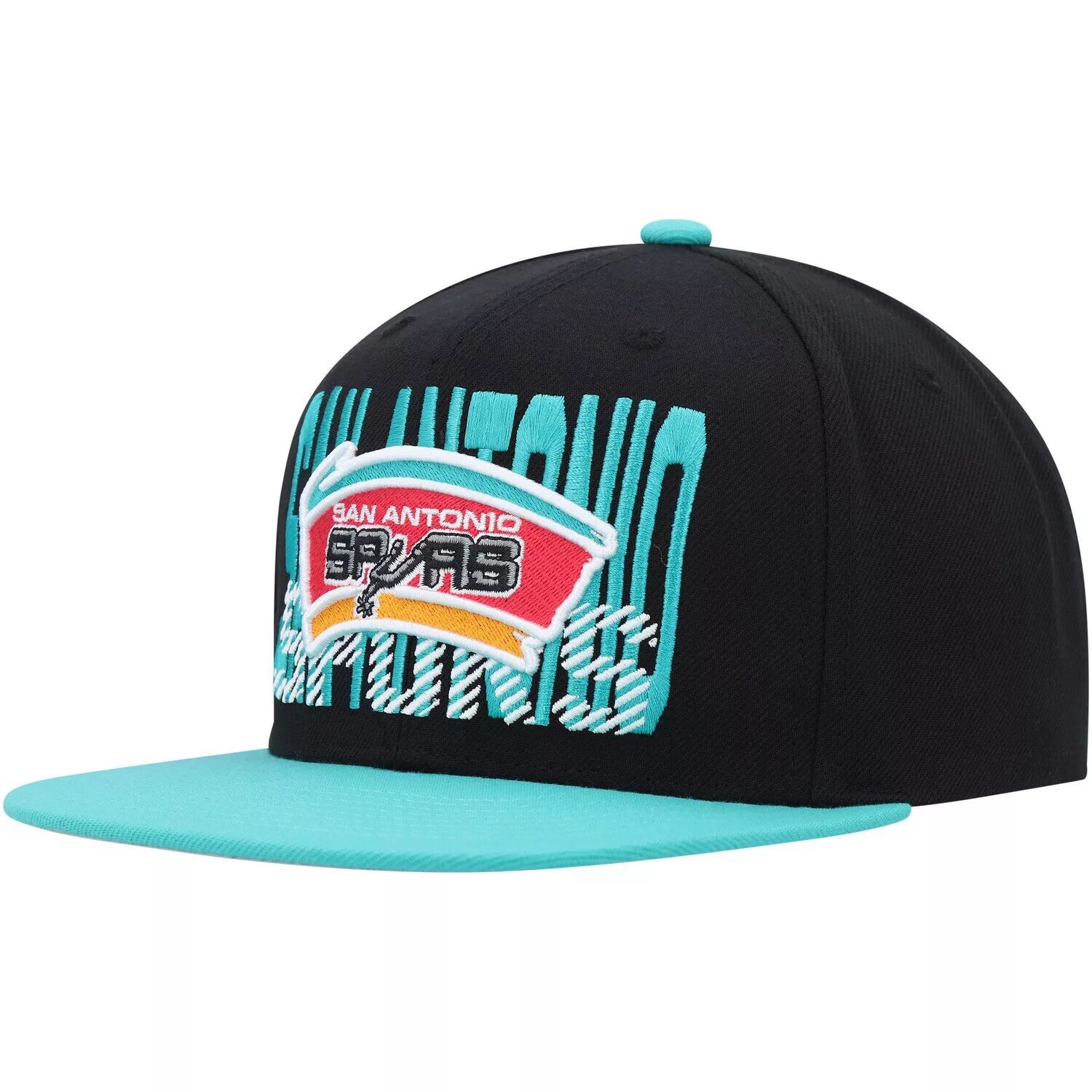 

Мужская черная бейсболка Mitchell & Ness San Antonio Spurs SOUL Cross Check Snapback