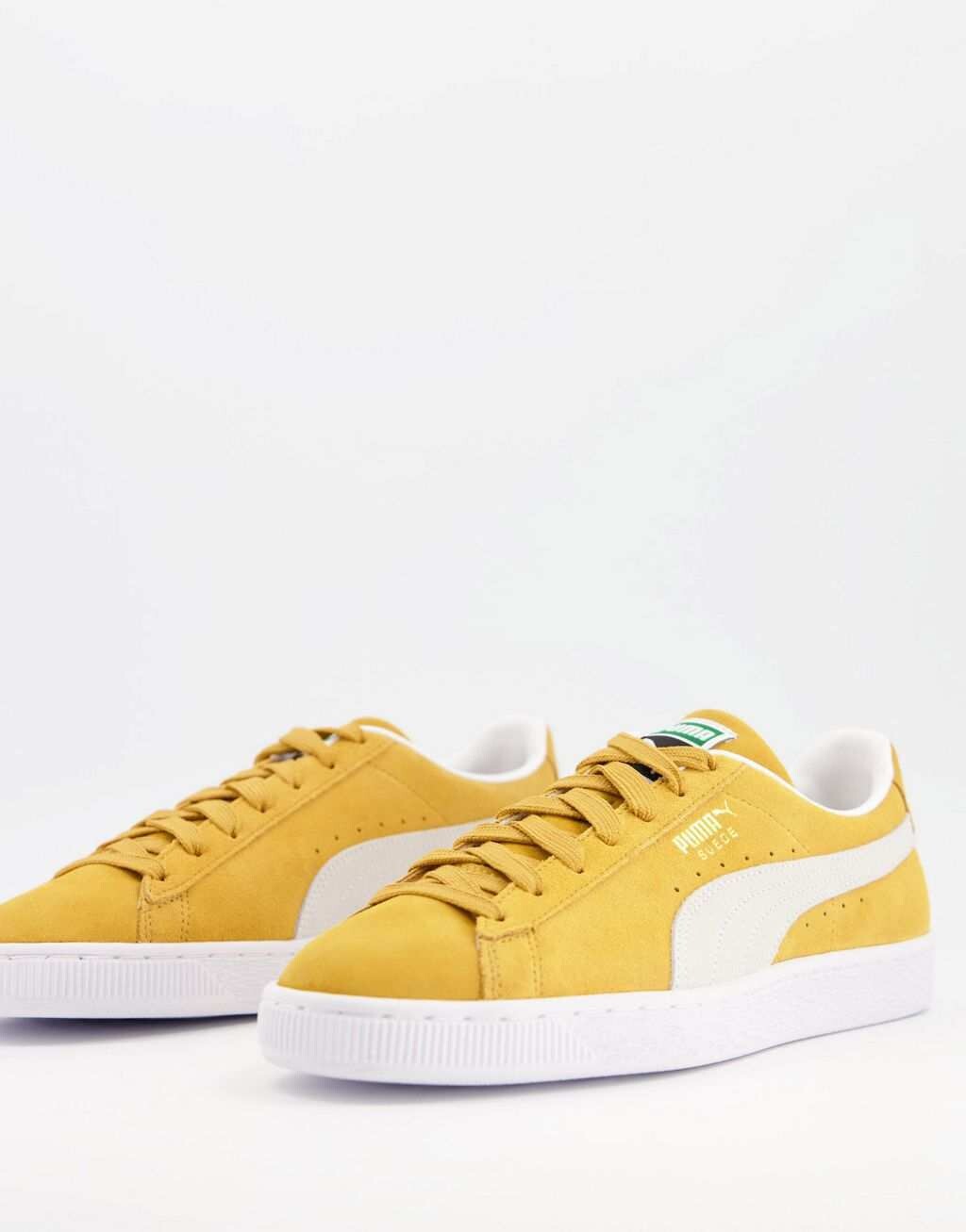 

Золотые классические замшевые кроссовки Puma