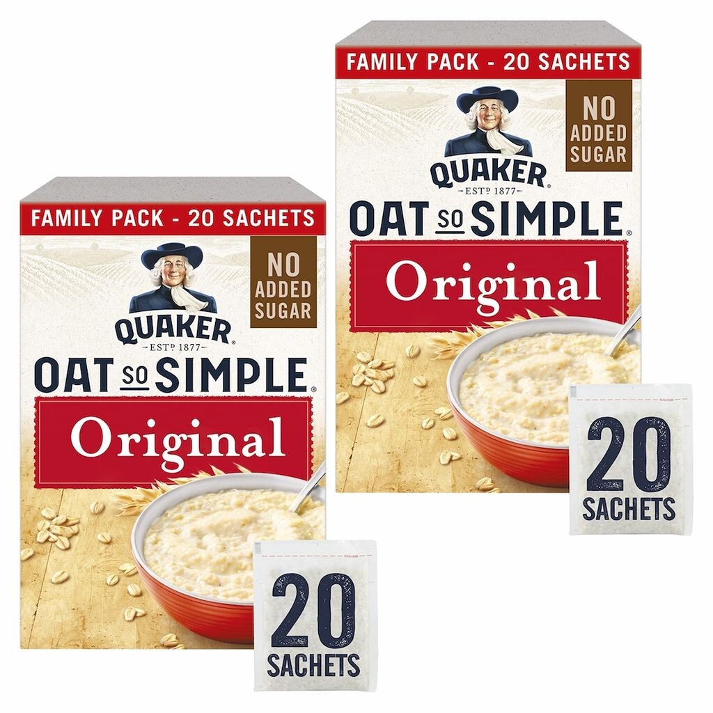 

Овсяная каша Quaker Oat So Simple Original — 40 пакетов по 27 г овсяных хлопьев в наборе Cleverry Box Set Sonstige