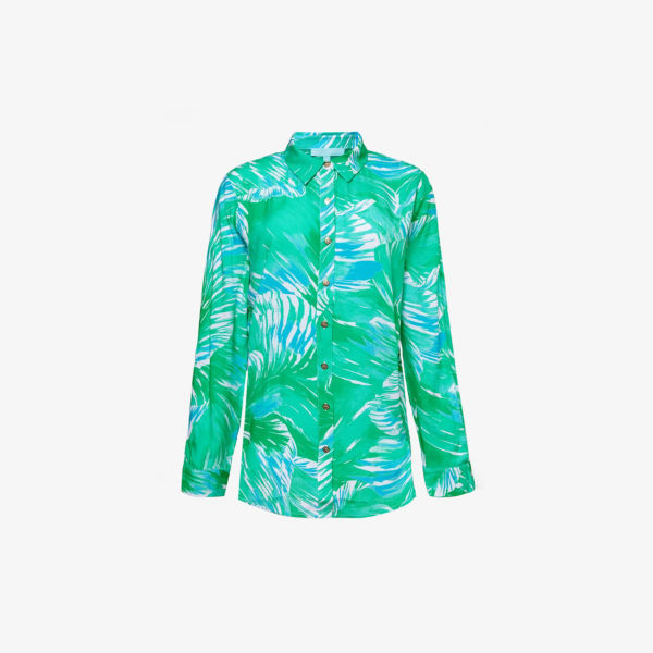 Рубашка millie с абстрактным узором Melissa Odabash, цвет rainforest цена и фото