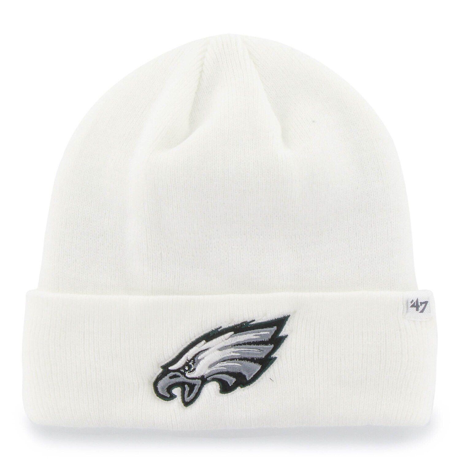 

Мужская базовая вязаная шапка с манжетами белого цвета Philadelphia Eagles '47 среднего размера
