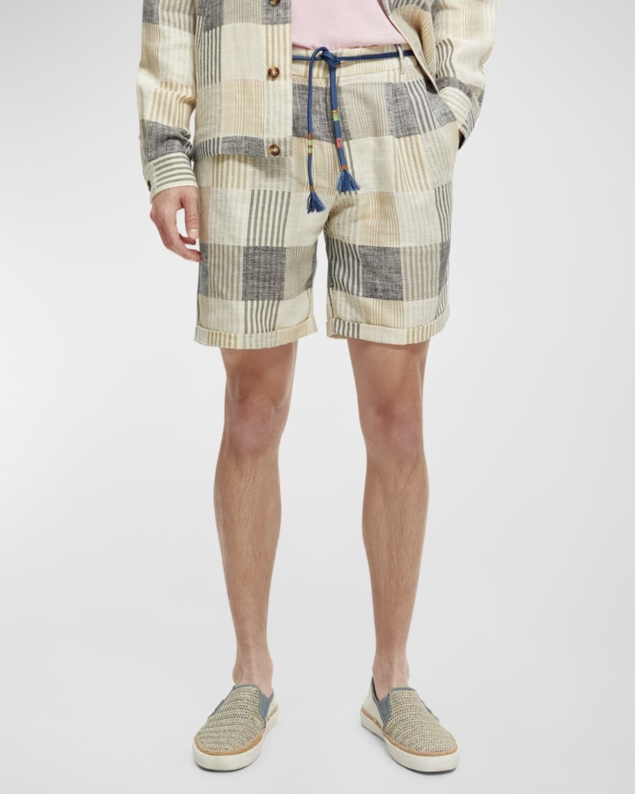 

Мужские жаккардовые шорты со складками в клетку Scotch & Soda