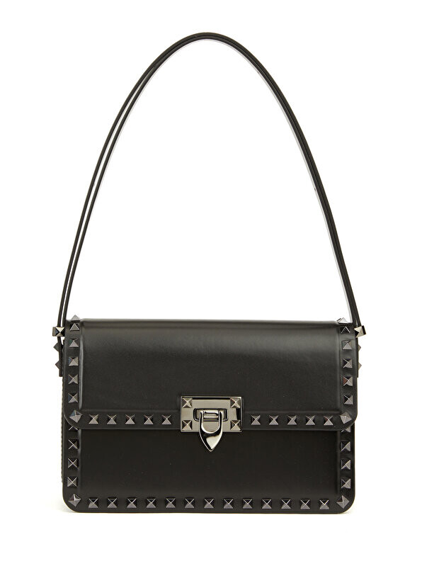 

Rockstud23 черная женская кожаная сумка Valentino Garavani