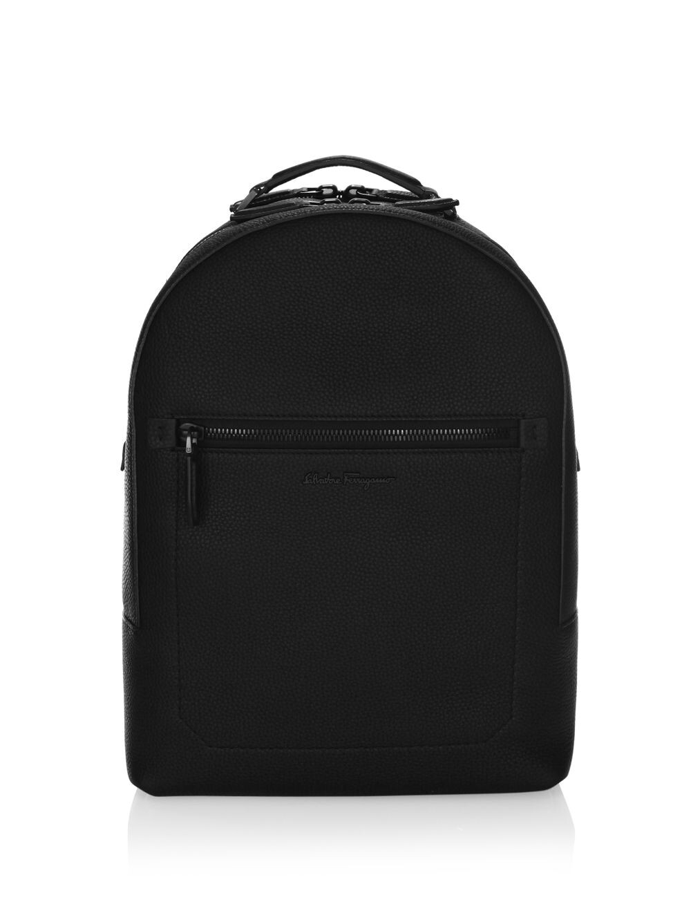 

Рюкзак из металлизированной кожи Muflone FERRAGAMO, черный