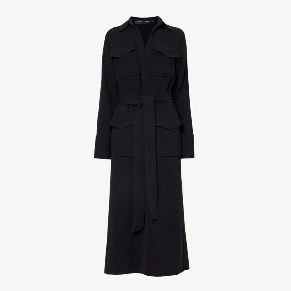 

Тканое платье макси vanessa с поясом Proenza Schouler, черный