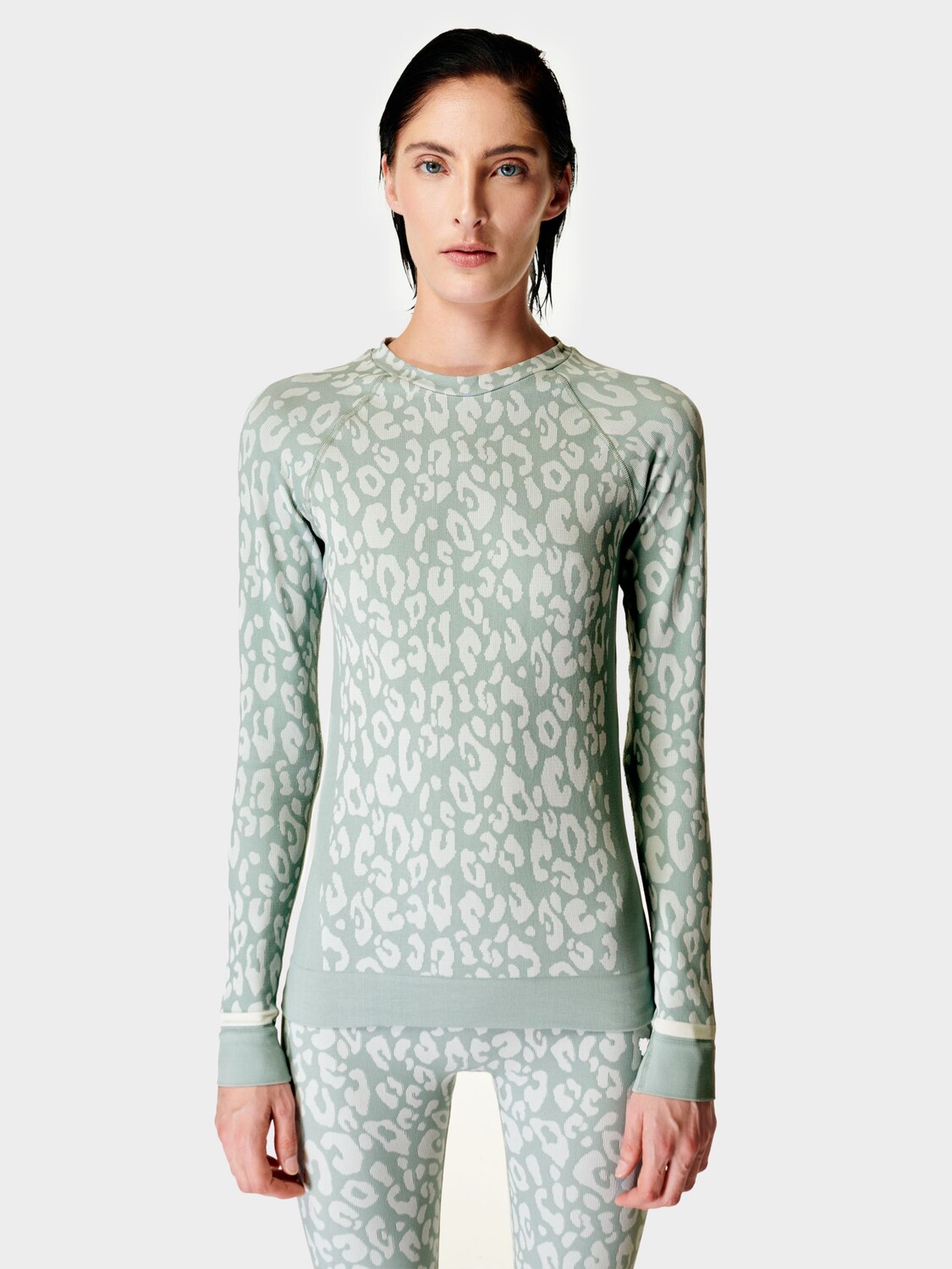 

Жаккардовый базовый топ с леопардовым принтом Sweaty Betty, синий