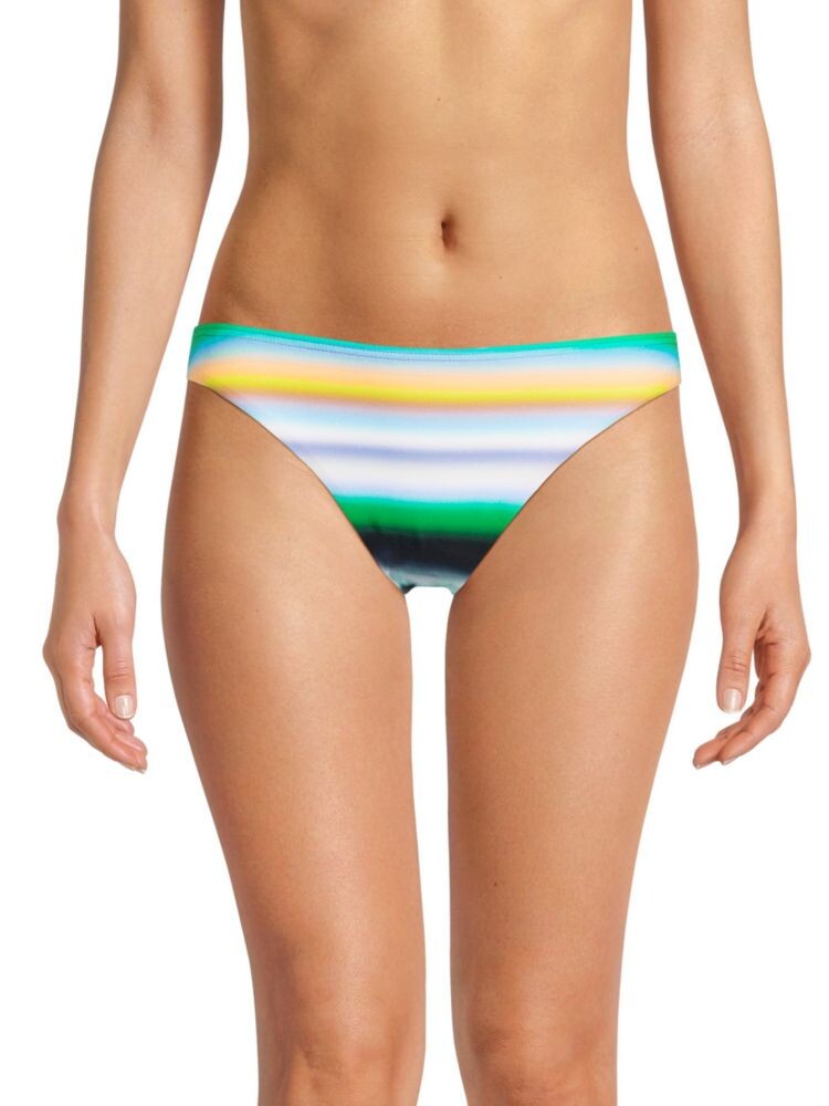 

Плавки бикини в полоску с эффектом омбре Cynthia Rowley, цвет Pink Green Multi