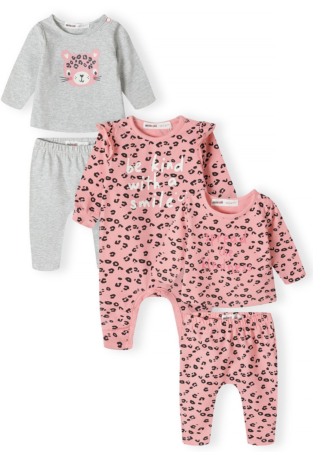 

Брюки для бега 5 PCS SET LONG SLEEVED MINOTI, цвет pink grey