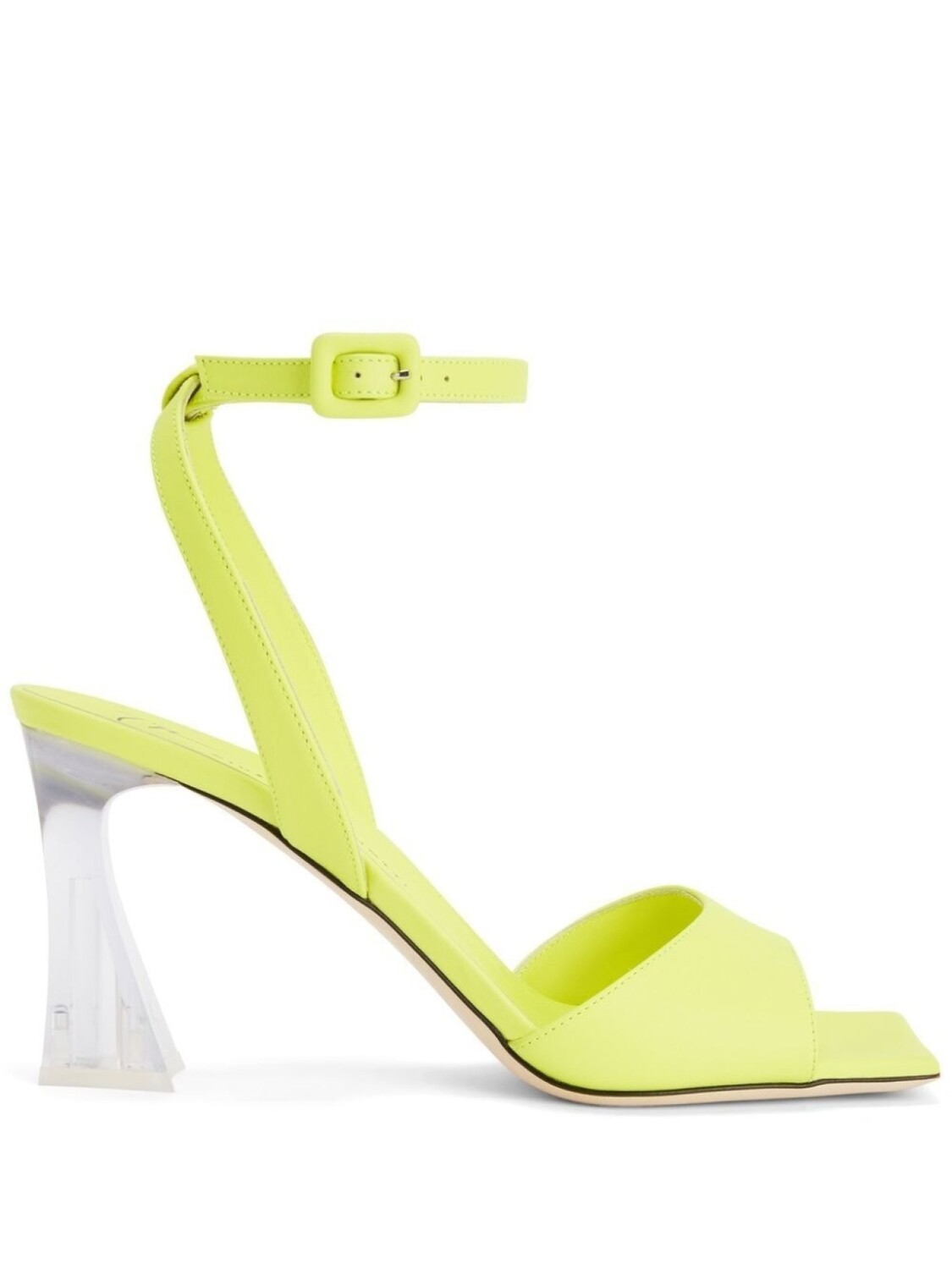 

Giuseppe Zanotti босоножки на прозрачном каблуке, желтый