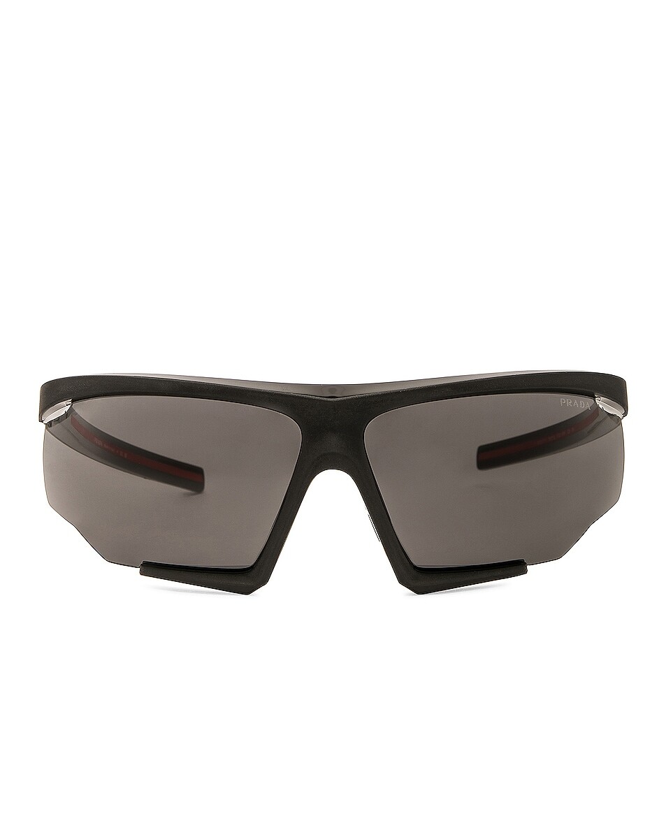 

Солнцезащитные очки Prada Shield Frame, цвет Black & Gold