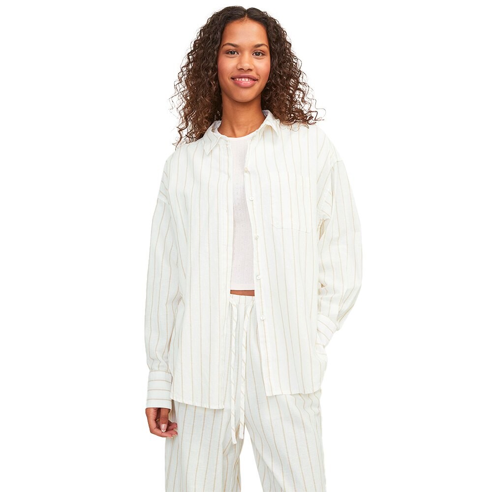 

Рубашка с длинным рукавом Jack & Jones Jamie Relaxed Linen JJXX, бежевый