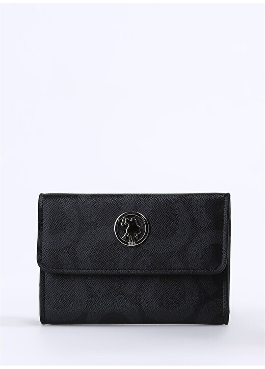 

Черный женский кошелек размером 14x8x2 см USC24479 U.S. Polo Assn., черный