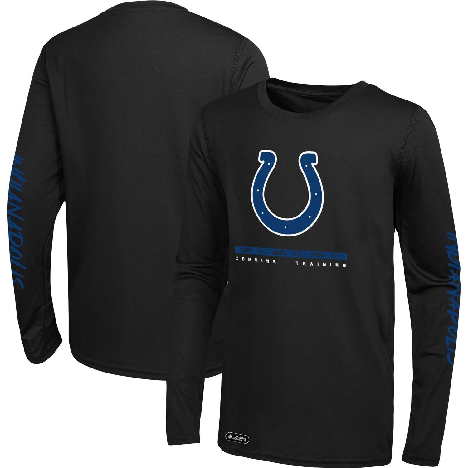 

Мужская черная футболка с длинным рукавом Indianapolis Colts Agility Outerstuff, Черный