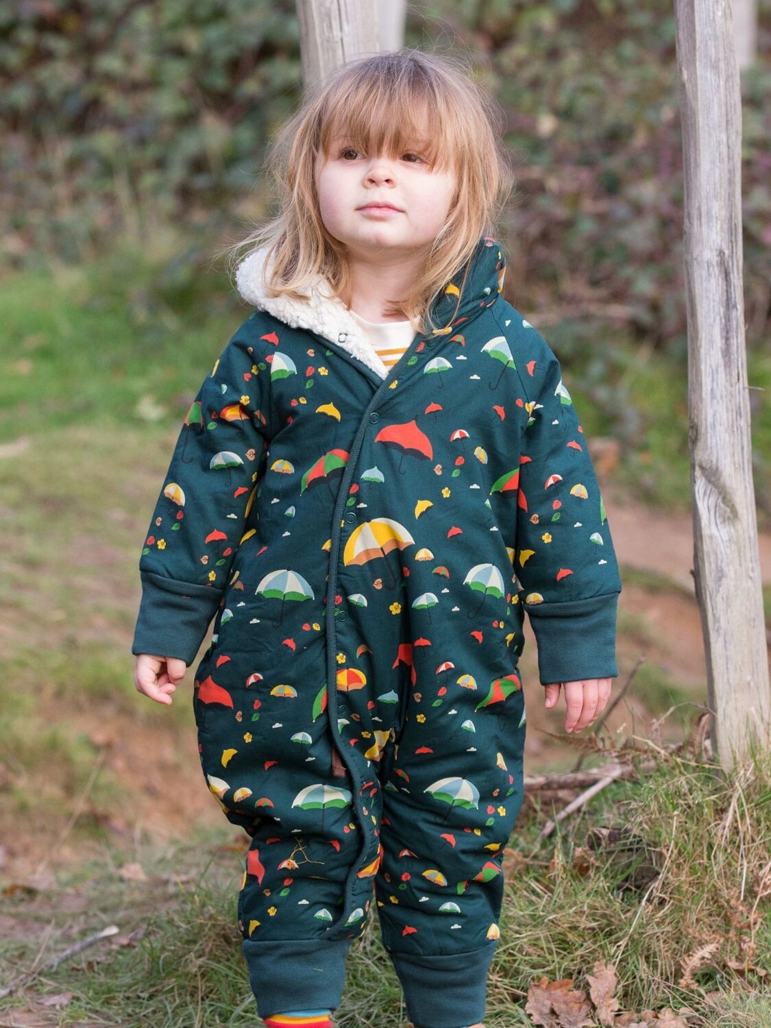 

Зимний комбинезон из шерпы Little Green Radicals Baby Windy Day, зеленый