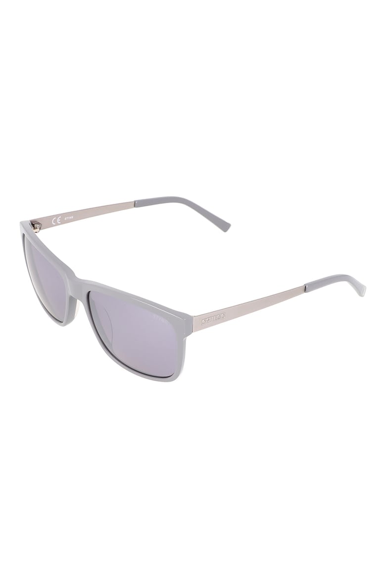 Прямоугольные солнцезащитные очки Sting, сиреневый полосатые солнцезащитные очки sting черный