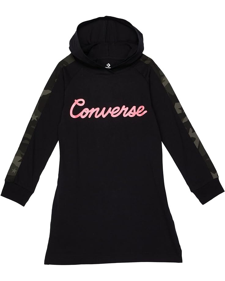 

Платье Converse Camo Inset Hoodie Dress, черный
