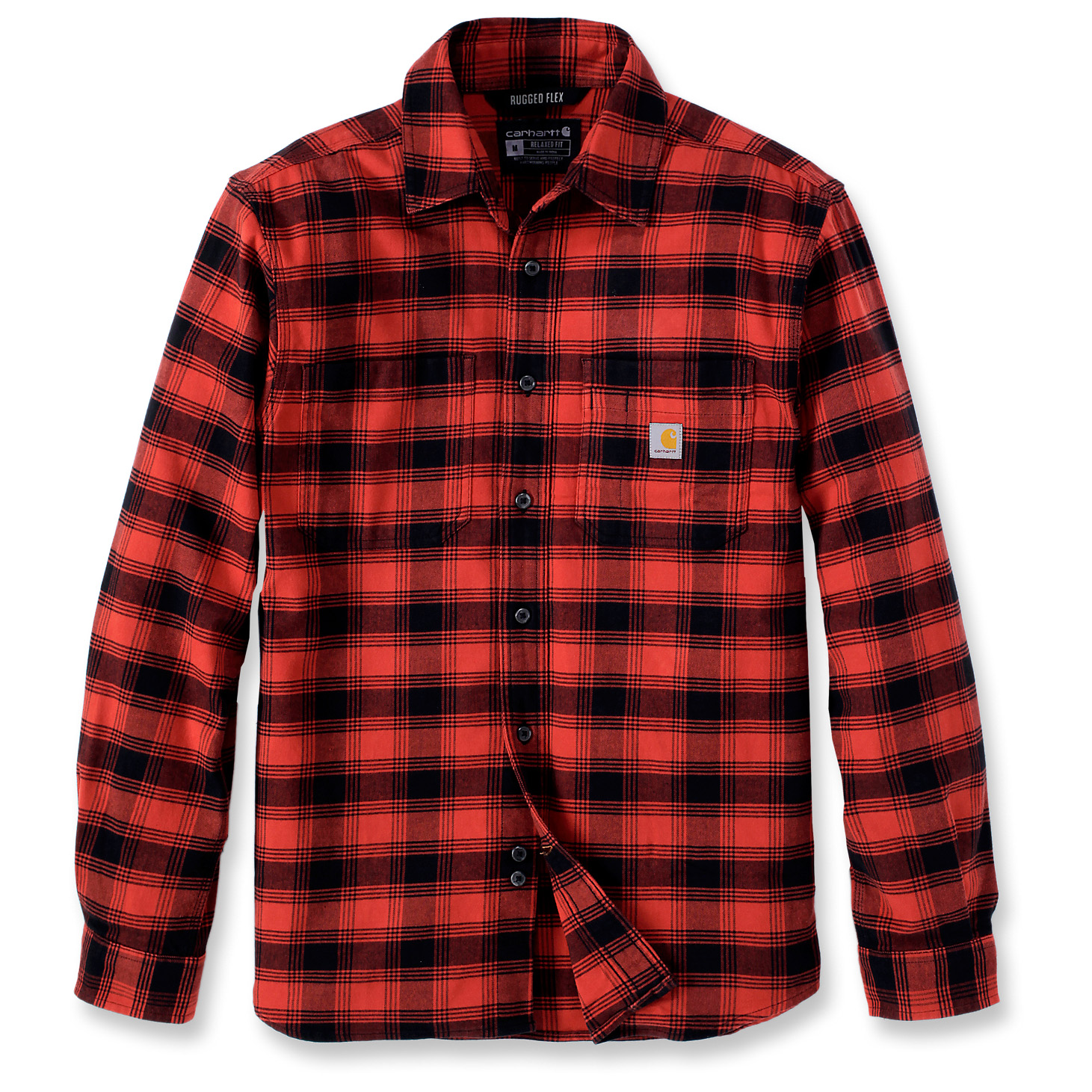 Рубашка Carhartt Flannel L/S Plaid Shirt, цвет Red Ochre