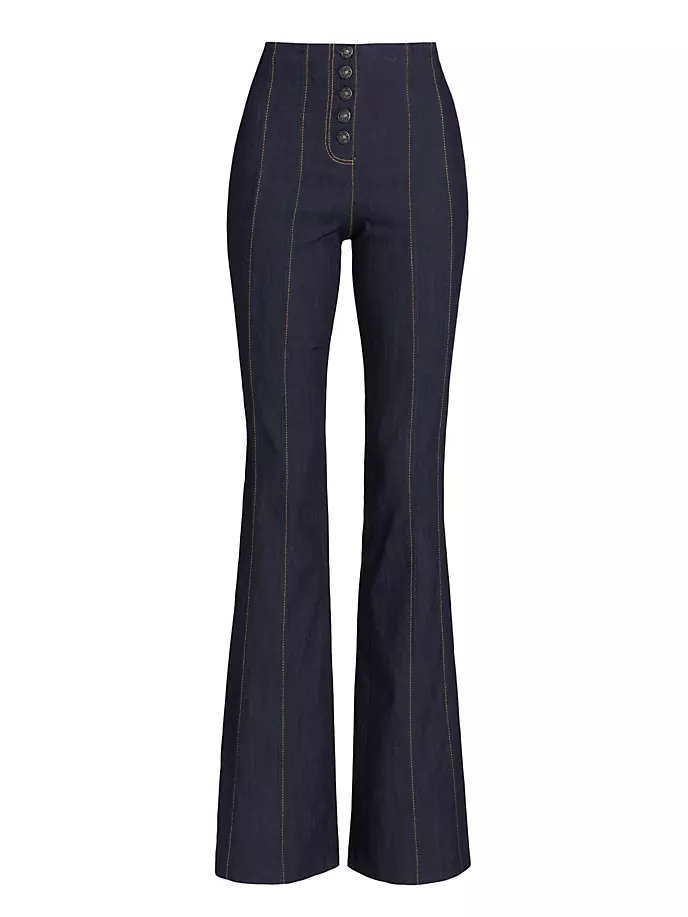 Расклешенные джинсы Carolina со швами Cinq À Sept, индиго джинсы francine с высокой посадкой цвета индиго cinq à sept цвет blue