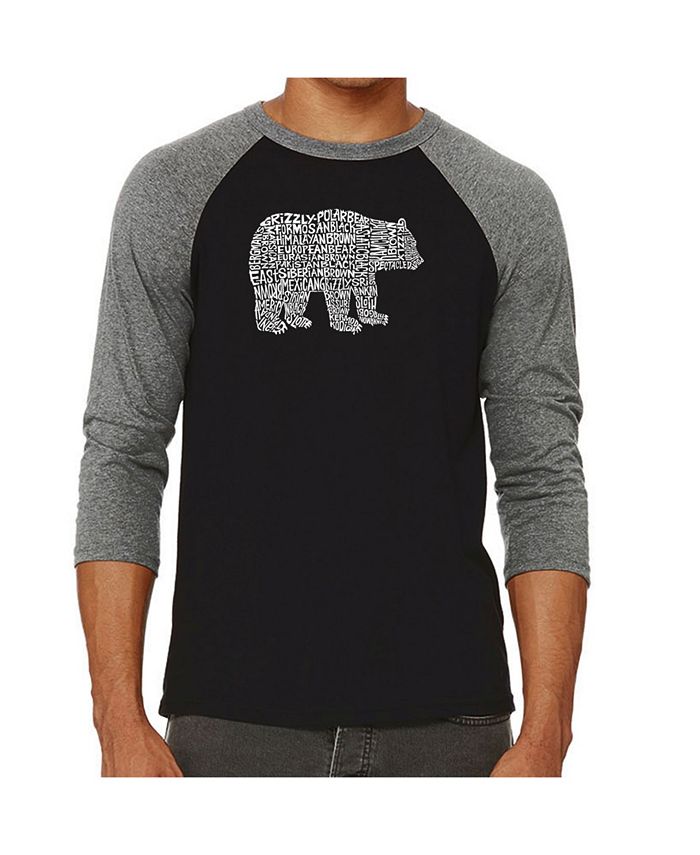 Мужская футболка реглан Word Art Bear Species LA Pop Art, серый наушники мужская футболка реглан word art la pop art серый