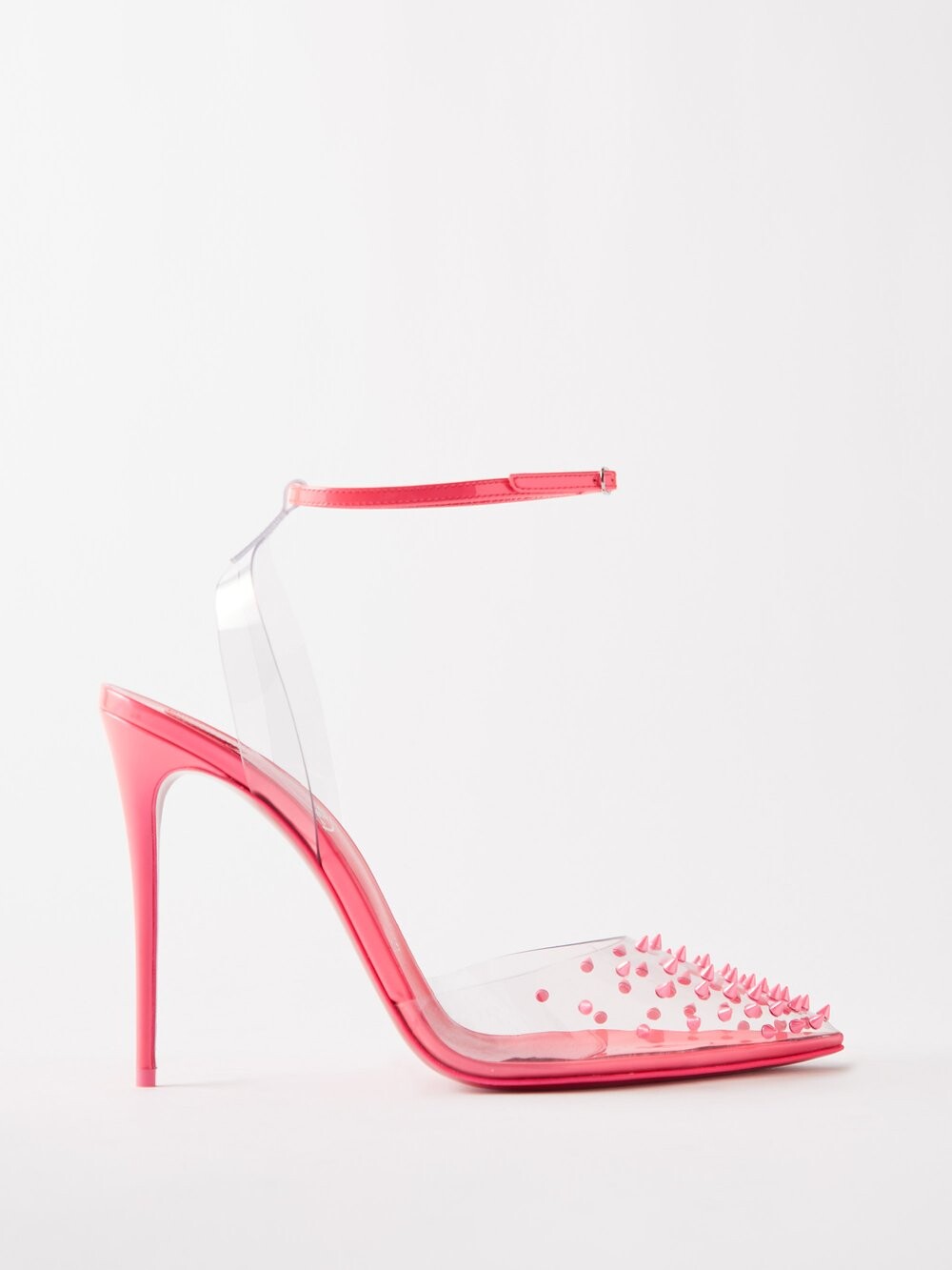 Туфли spikoo 100 из пвх с шипами Christian Louboutin, розовый