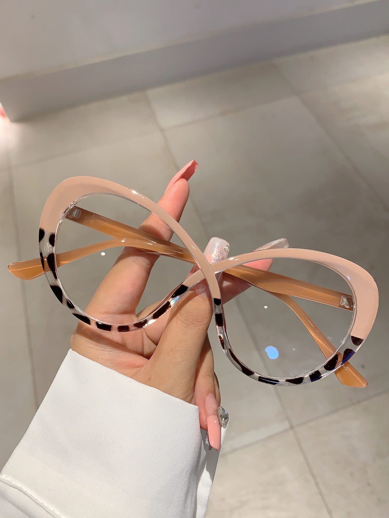 1шт модные декоративные очки без рецепта с новым многоцветным дизайном плоских линз