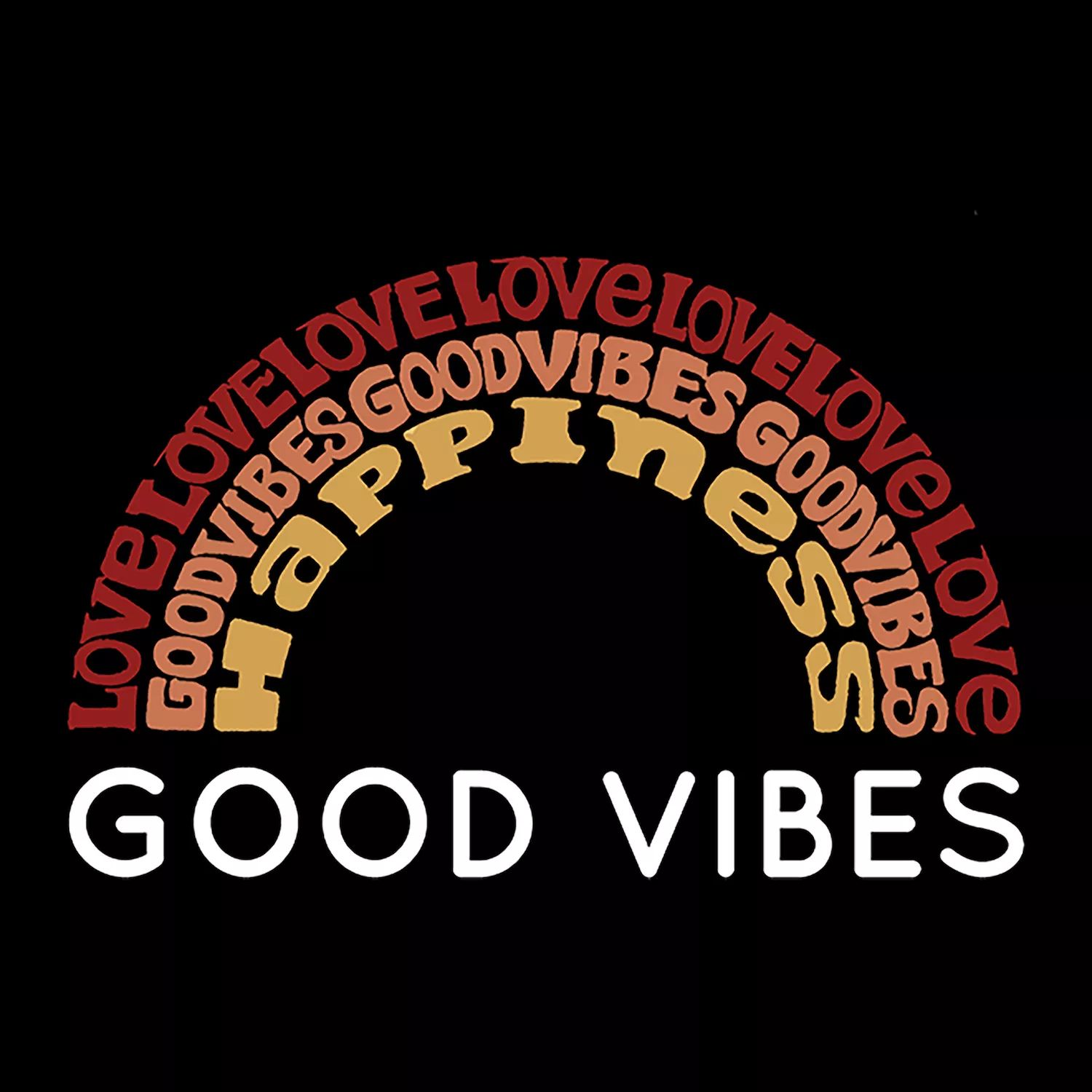 

Good Vibes — мужская футболка премиум-класса Word Art LA Pop Art, черный