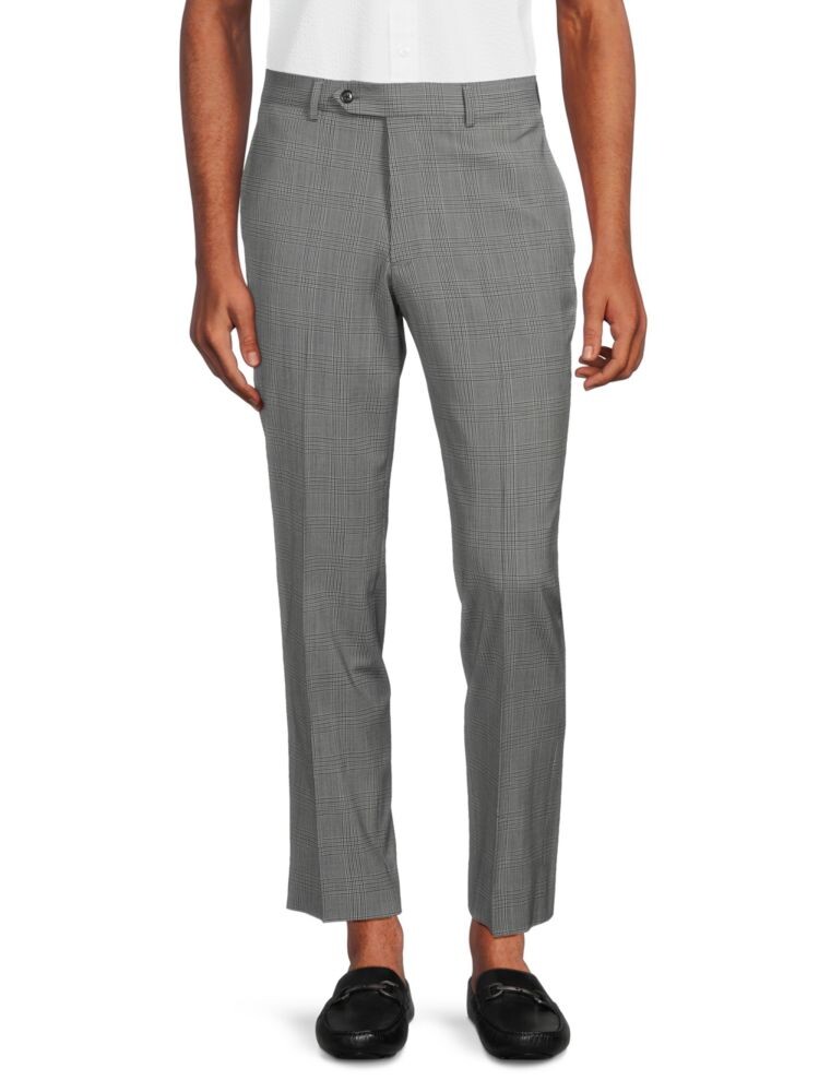 

Брюки в клетку Regent Fit из смесовой шерсти Brooks Brothers, серый