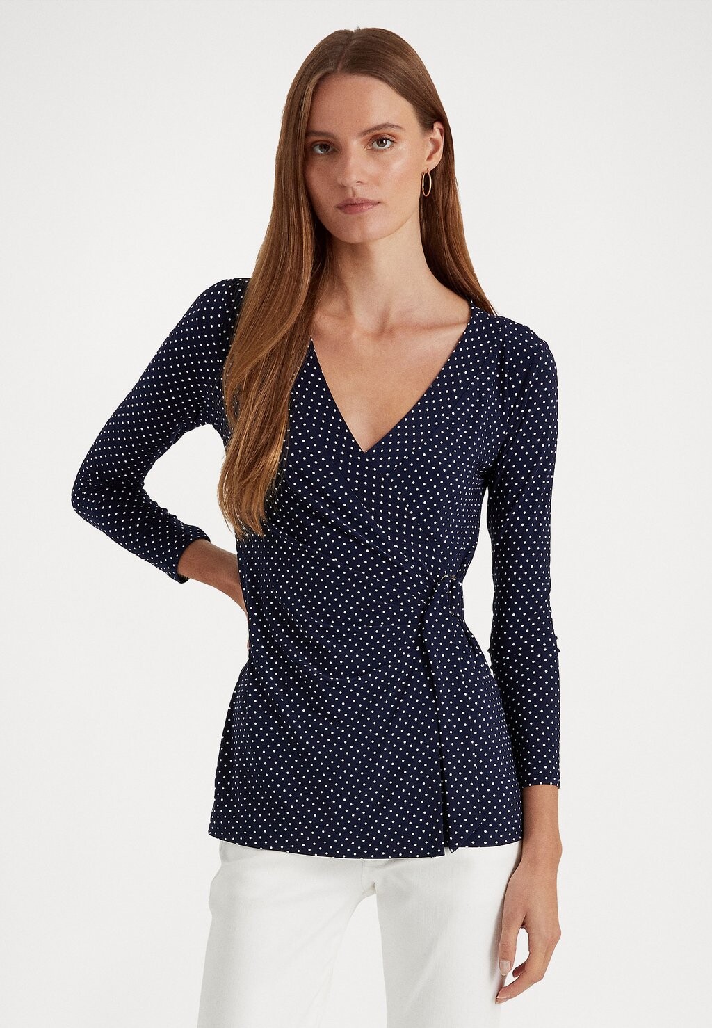 

Топ с длинными рукавами Lauren Ralph Lauren, черно-белый