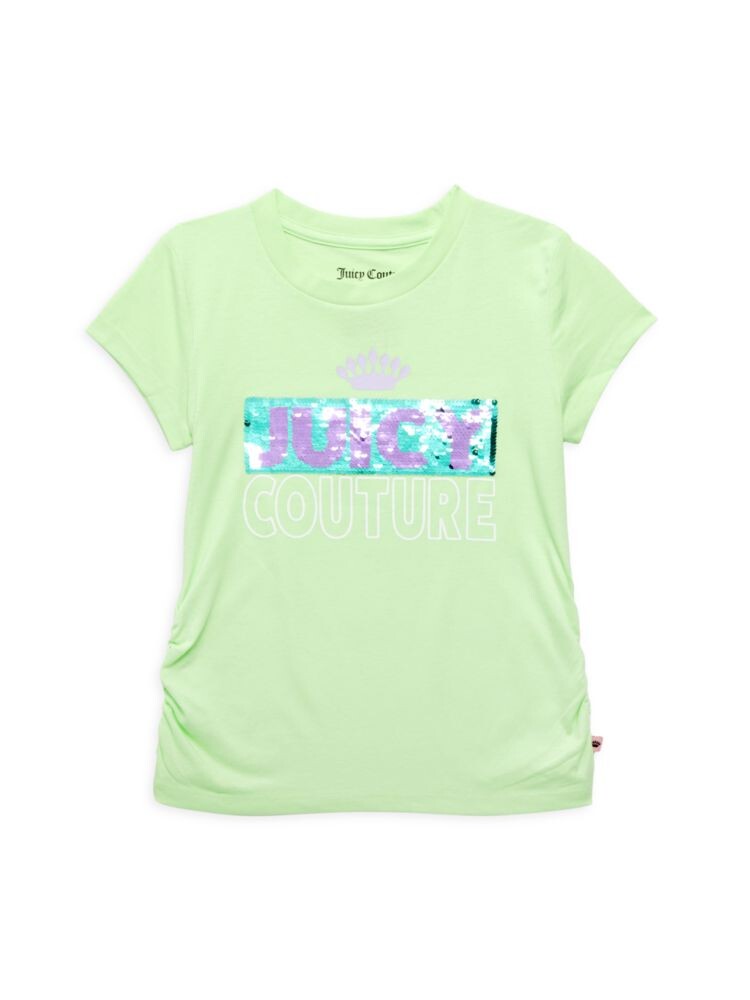 

Футболка с пайетками для девочек Juicy Couture, цвет Tropics Blue
